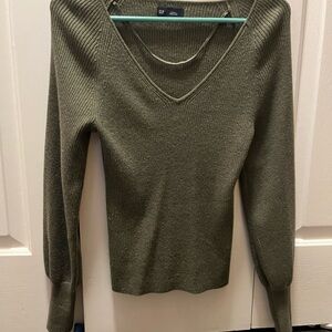GAP Deep Olive V-Neck Sweater